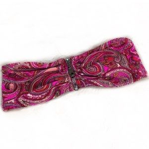 H&M zip up paisley bandeau bikini top